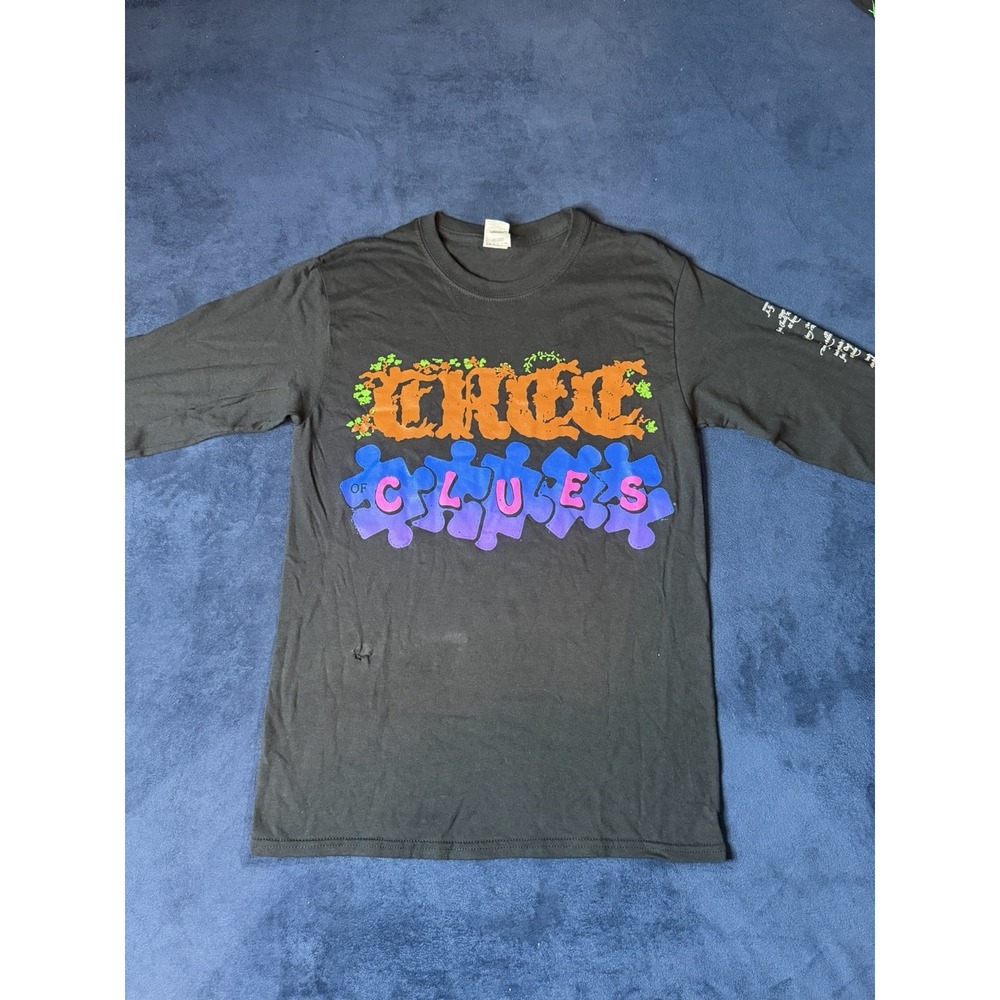 100 Gecs “TREES OF CLUES” Longsleeve T Shirt Adult S Black Gildan HC